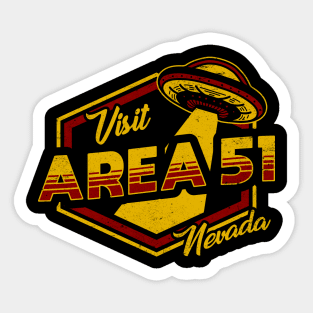 Visit Area 51 - UFO Adventure Sticker